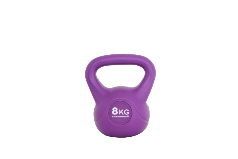 Balanced Cement Kettlebell with Color-Coded Weights - Anti-Scratch