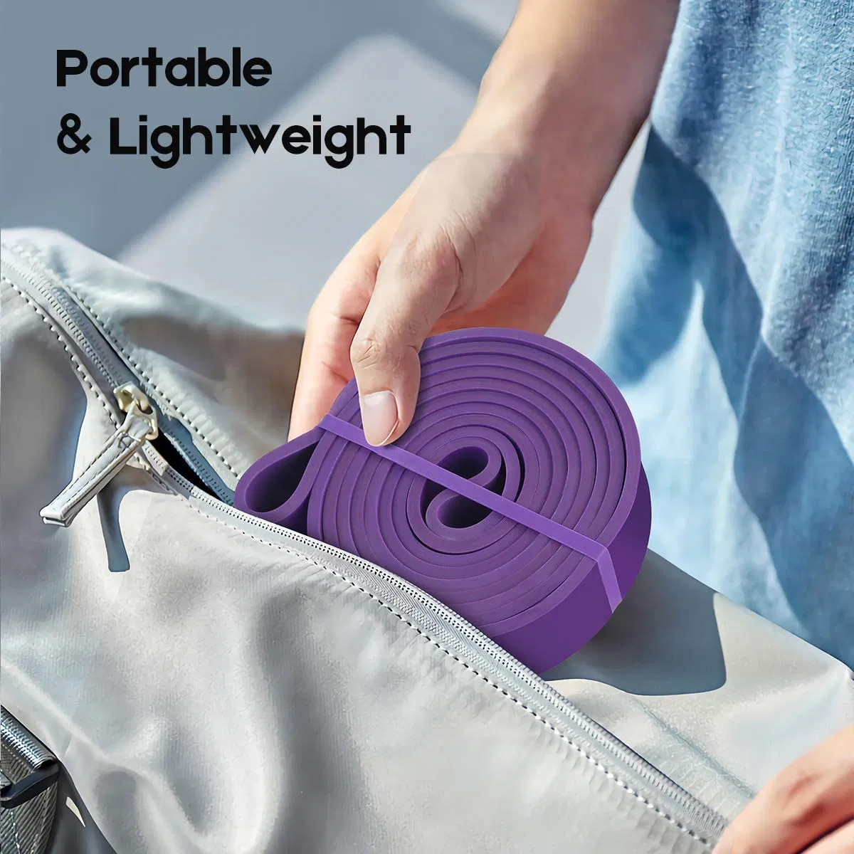 6PCS Exercise Loop Latex Resistance Bands for Home Fitness, Strength Training, Physical Therapy, Natural Latex Workout Bands