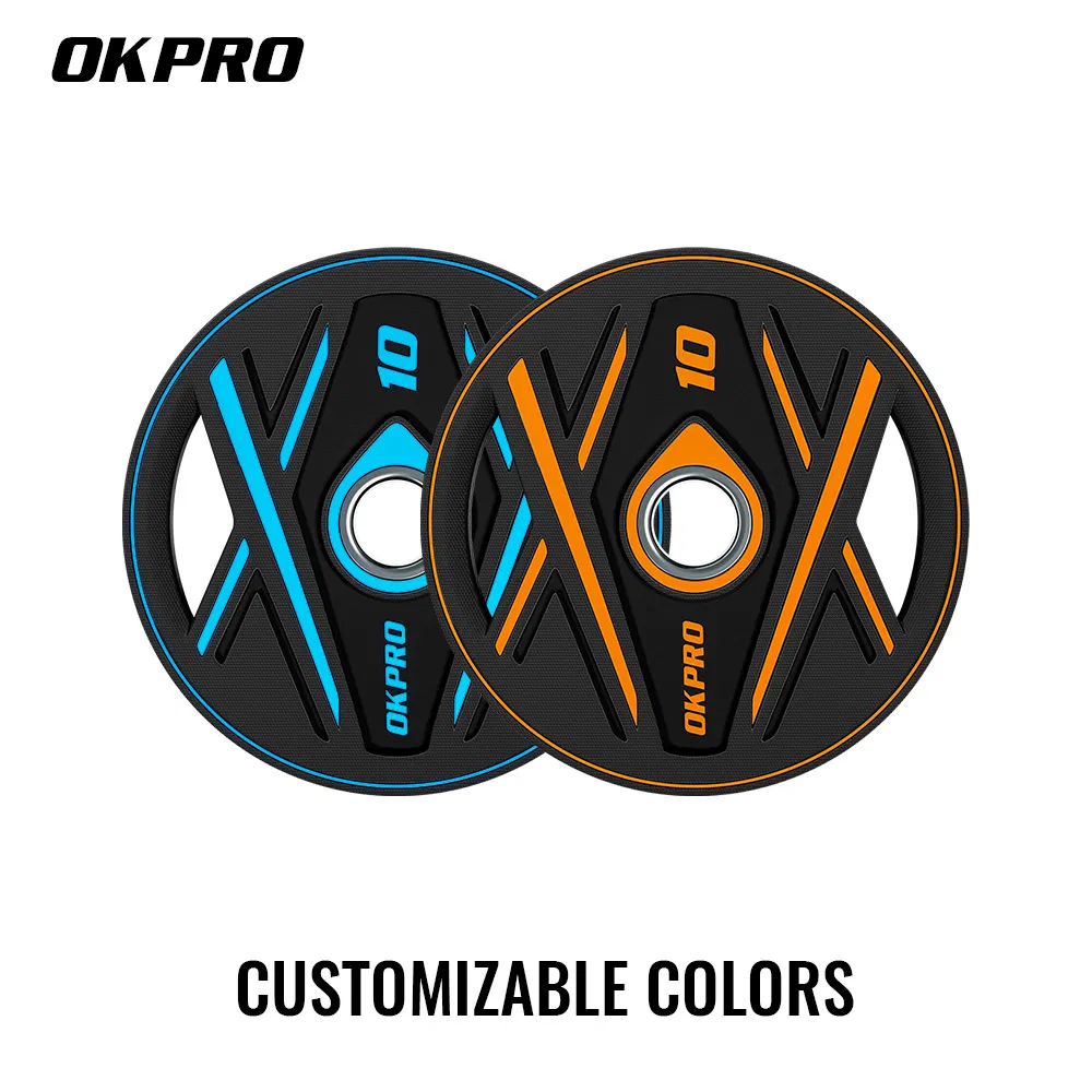 Wholesale Custom Logo CPU Bumper Plate Free Weight Gym Barbell Weight Plate