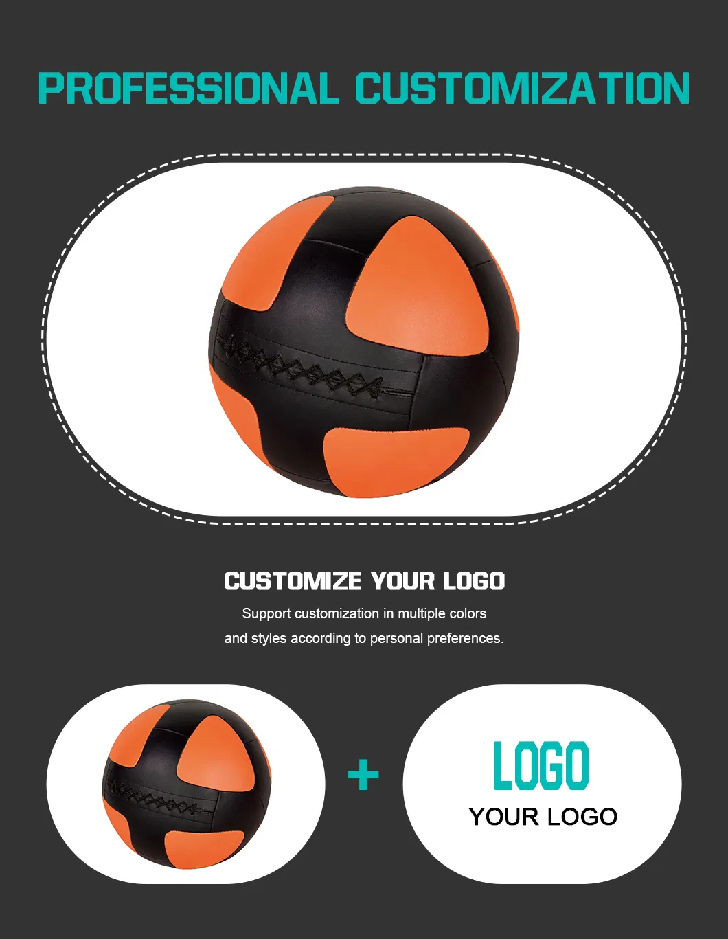 Soft Heavy Gym Fitness Work out Weighted Ball Exercise Medicine Wall Ball