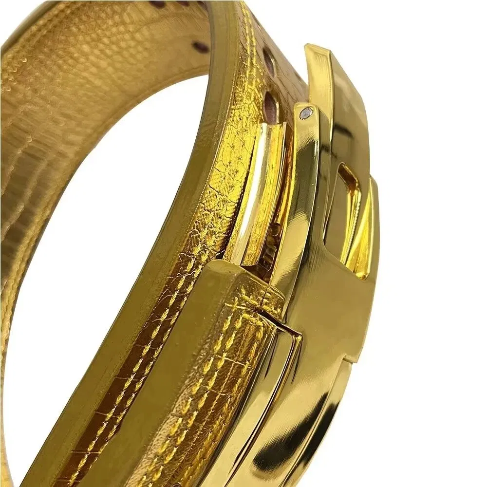 Gold Color Squat Training Hard Pull Cowhide Fitness Weightlifting Belt