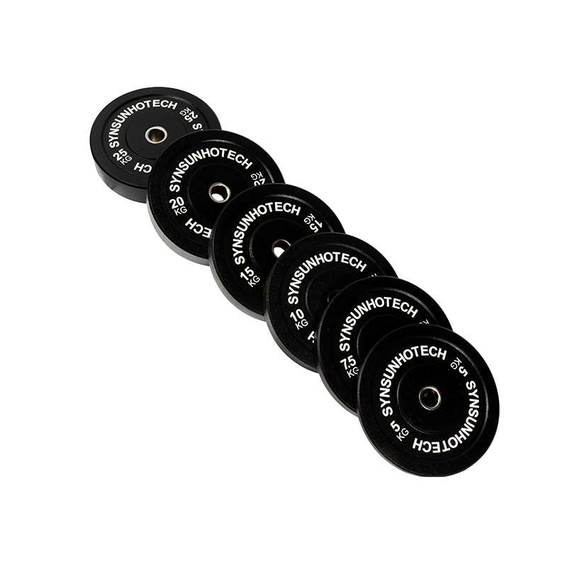 Classic Weightlifting Heavy Duty Dropping Black Virgin Rubber Bumper Plate for Sale