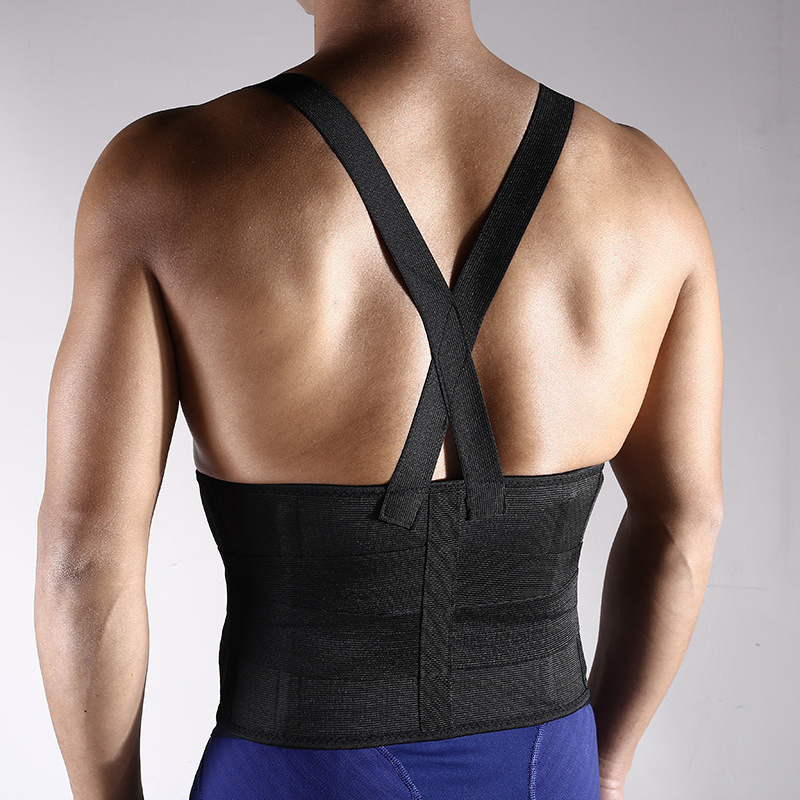 Back Brace Support Adjustable Weightlifting Belt with Shoulder Strap Ci13139