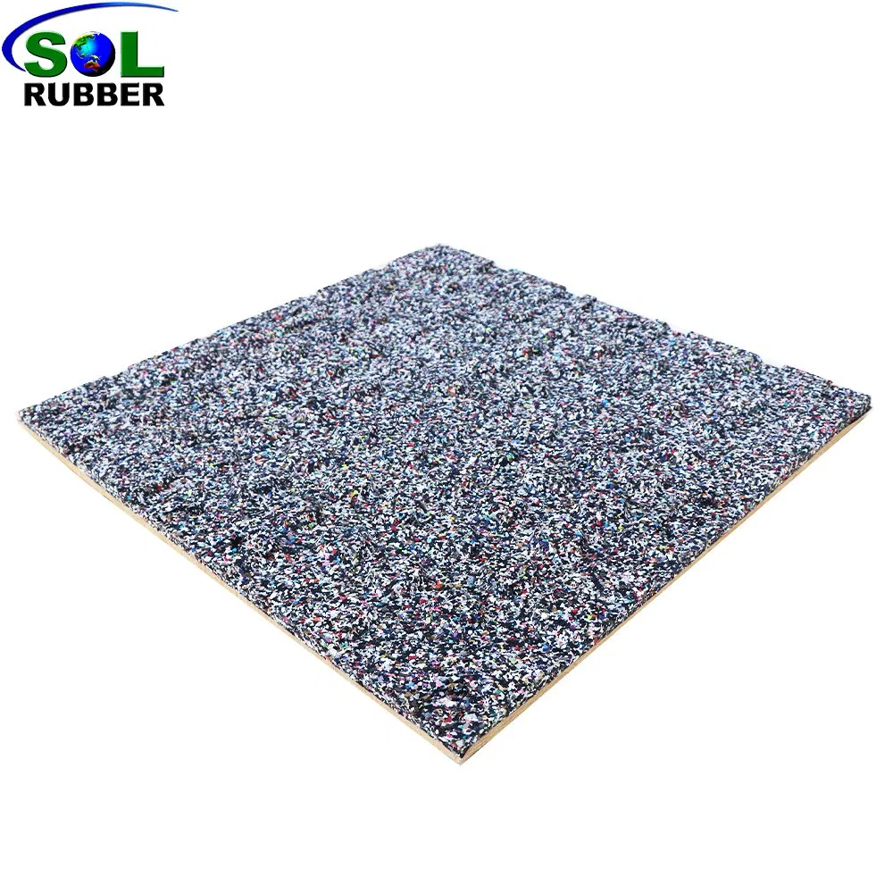 Wood Grain Wear-Resistant Commercial Gym Rubber Flooring Mat for Fitness Equipment