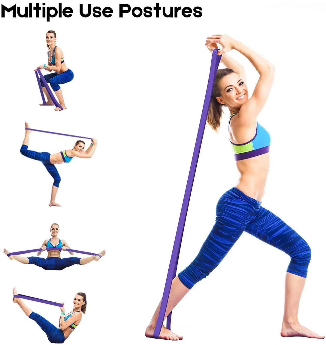 6PCS Exercise Loop Latex Resistance Bands for Home Fitness, Strength Training, Physical Therapy, Natural Latex Workout Bands