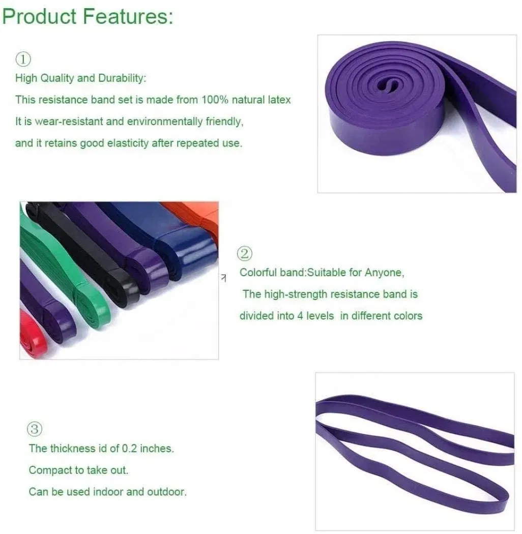 Custom Logo 5 Levels Durable Pull up Resistance Bands with Door Anchor for Home Workout