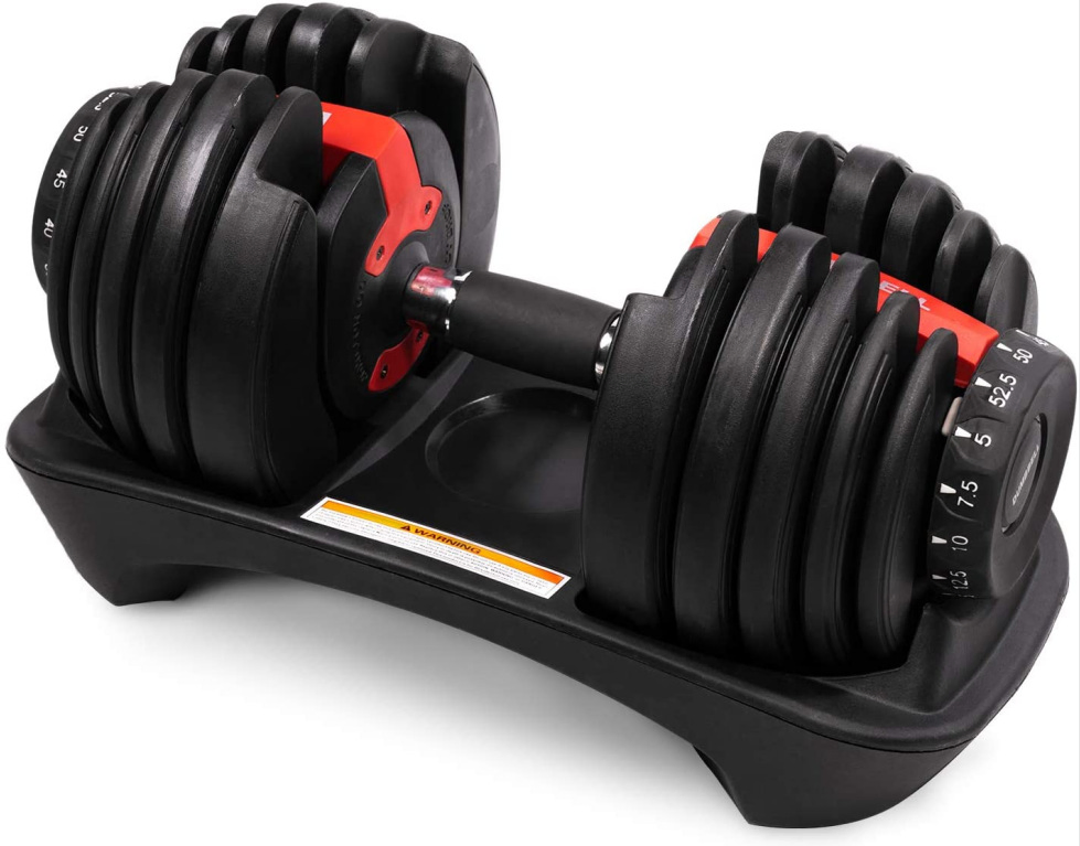 Adjustable Dumbbell Set of Gym Equipment