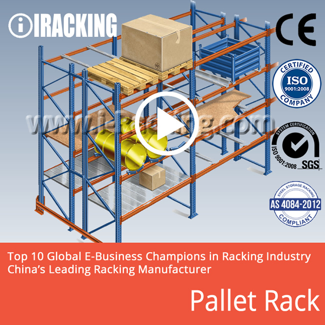 Customized Adjustment Heavy Duty Pallet Warehouse Storage Steel Metal Shelf Racking for Industrial Solutions