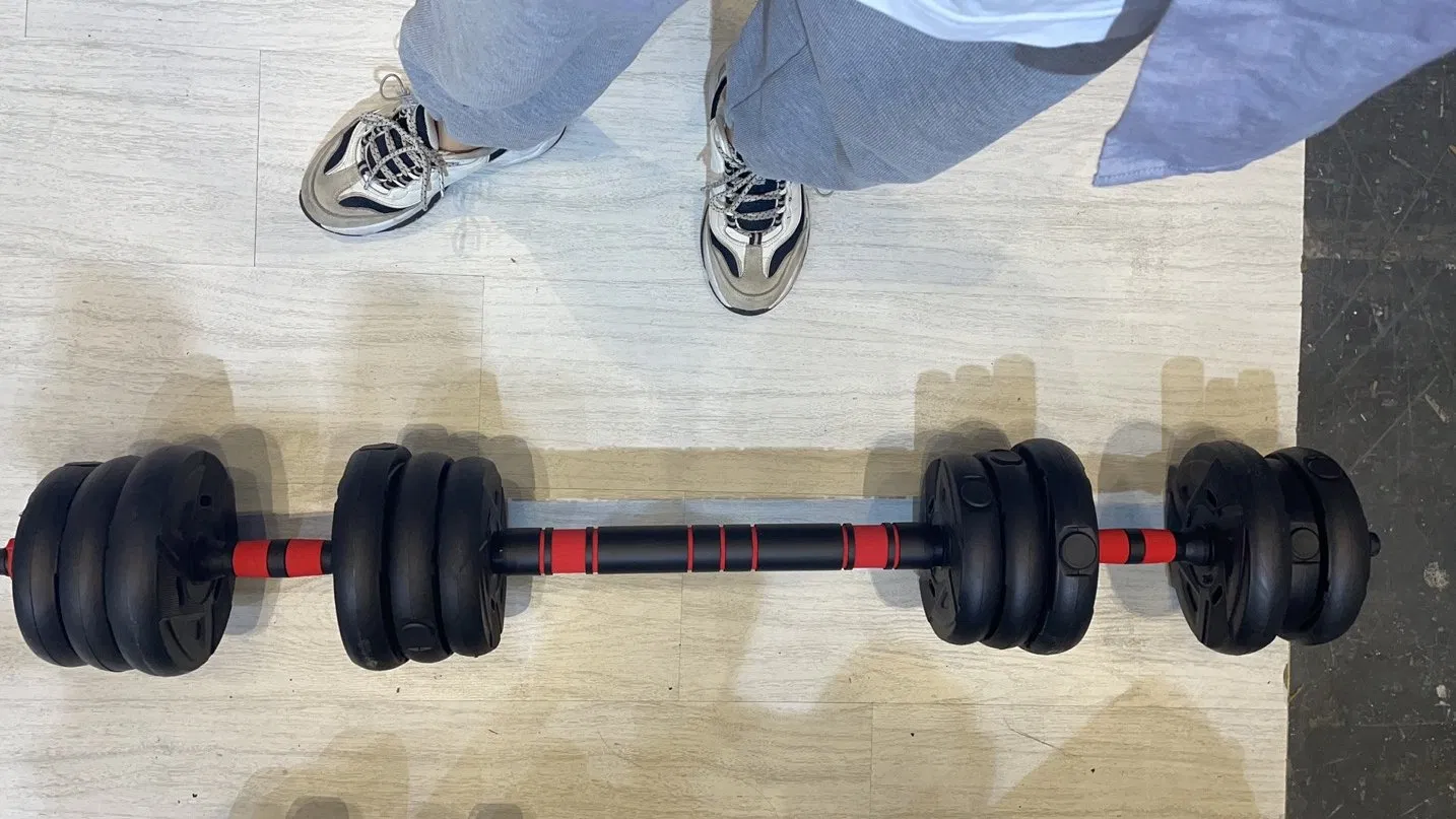 10kg Environment-Friendly Vinyl Adjustable Dumbbell Barbell