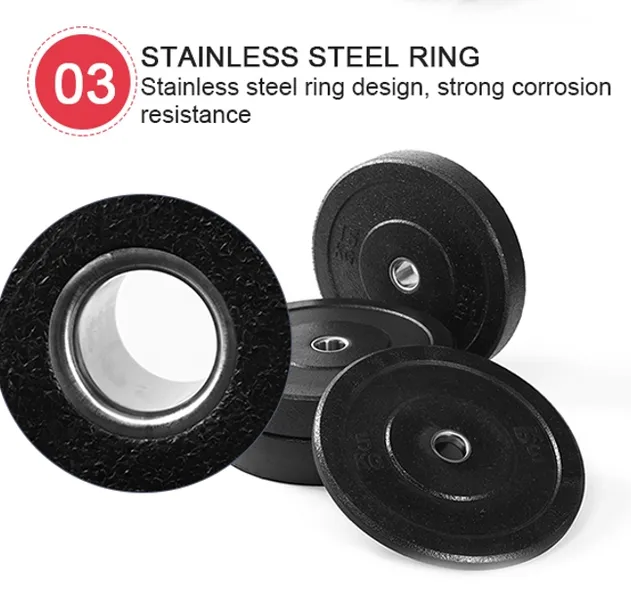Black rubber bumper plates