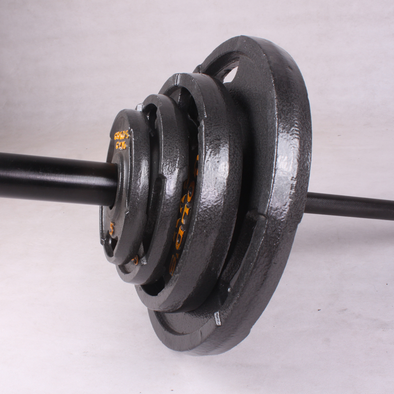 Factory Price Gym Equipment Fitness Equipment Cast Iron Barbell Bumper Plates