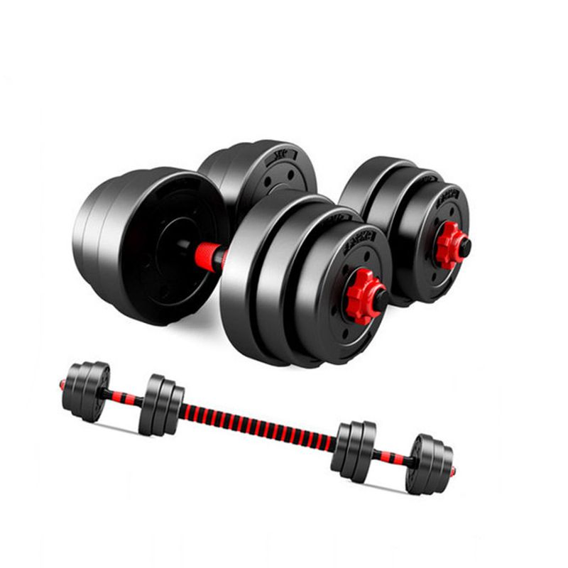 Sporting Equipment Weightlifting 6in1 Adjustable Kettlebell Barbell Dumbbell Gym Fitness Rubber Covered Cement Dumbbell