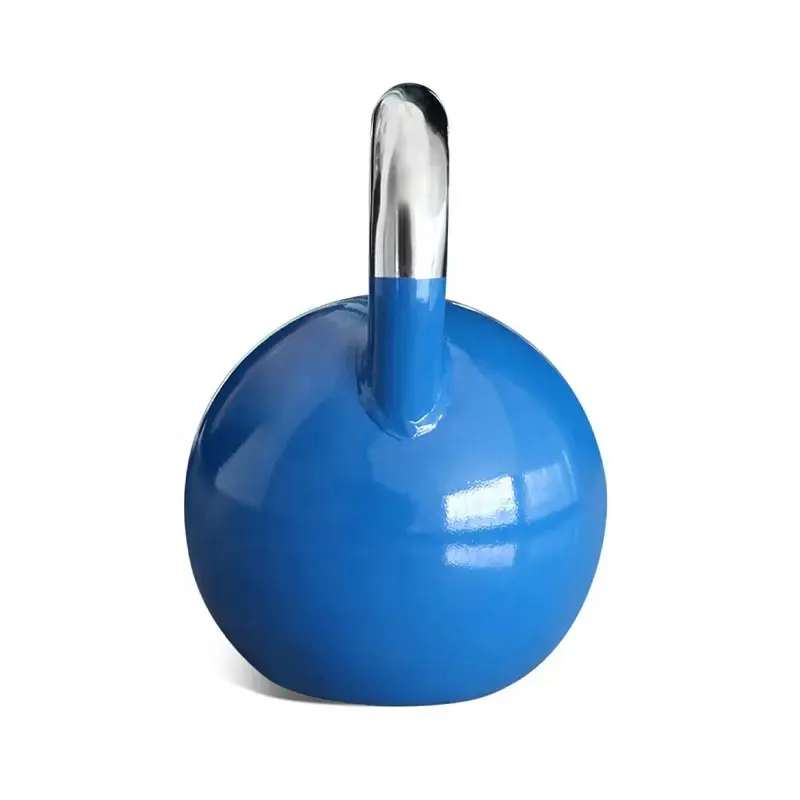 Fitness Weight Lifting Kettle Bells Cheap 12-32kg Color Coated Steel Competition Kettlebells