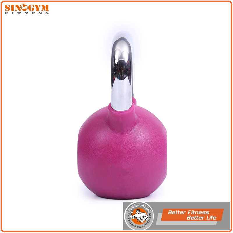 Chromed Handle CPU Coated Gym Fitness Equeipment Weightlifing Kettlebell