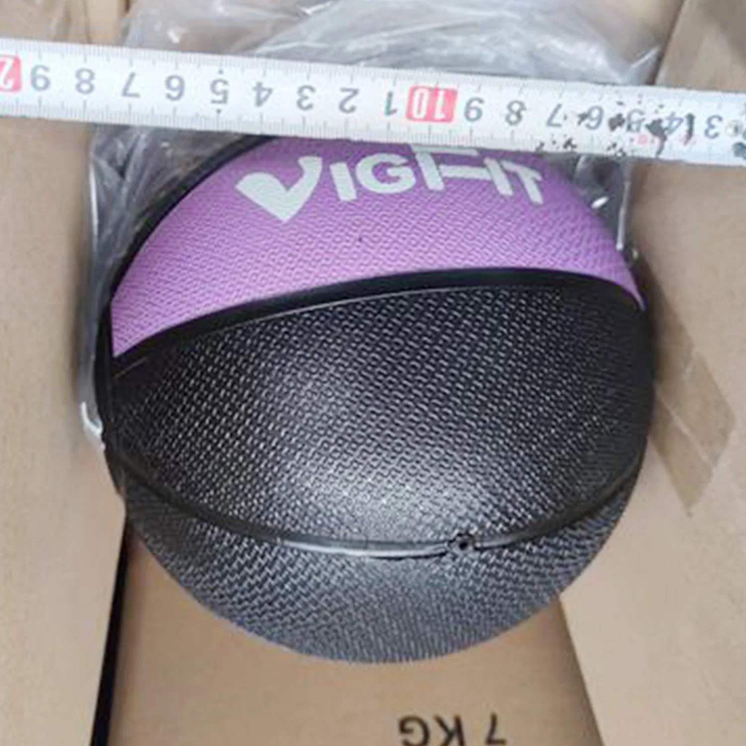 2kg Purple Rubber Sand Filled Medicine Ball for Home Gym