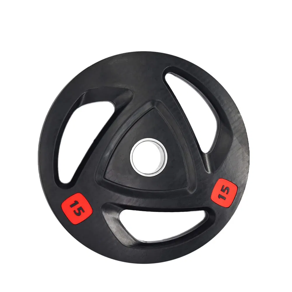 Factory High Quality Custom Logo Fitness Gym Weight Bumper Plate Rubber Coated Barbell Plate