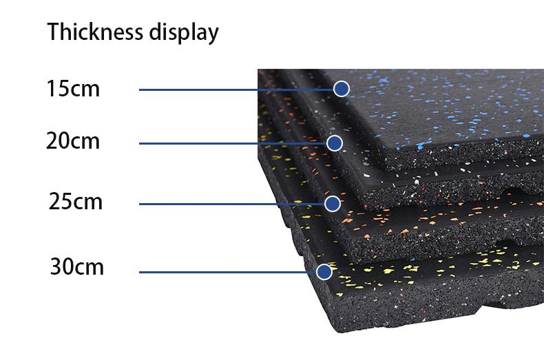 New Design EPDM Gym Rubber Floor Mat, High-Density and Durable Rubber Flooring Mats