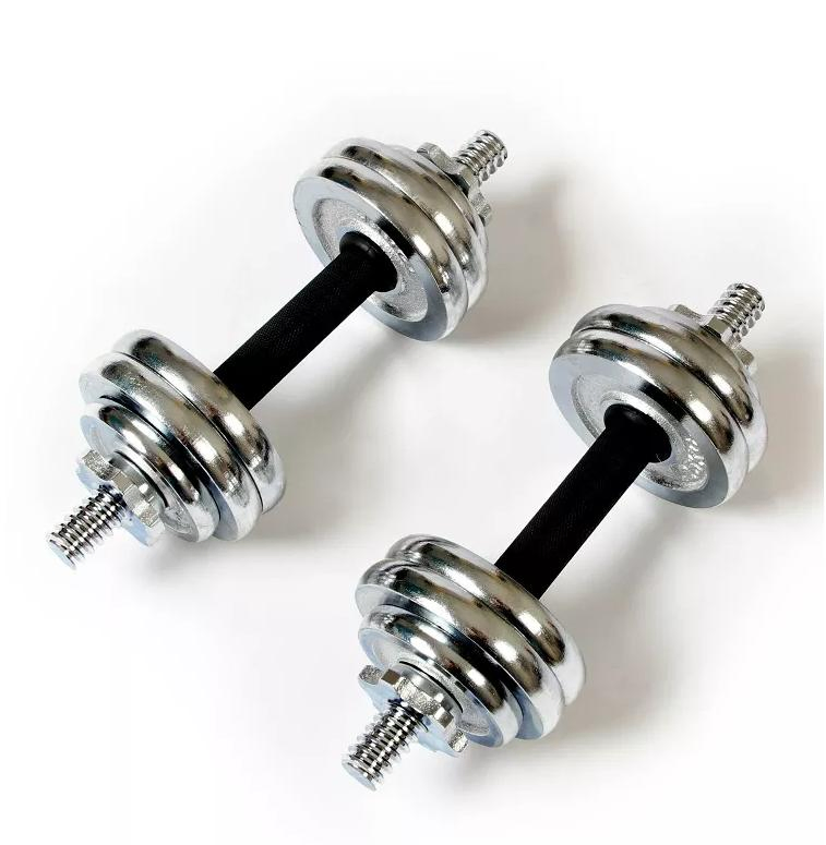 Gym Equipment Weight Lifting Power Training Strength Equipment Chrome Steel Adjustable Dumbbell