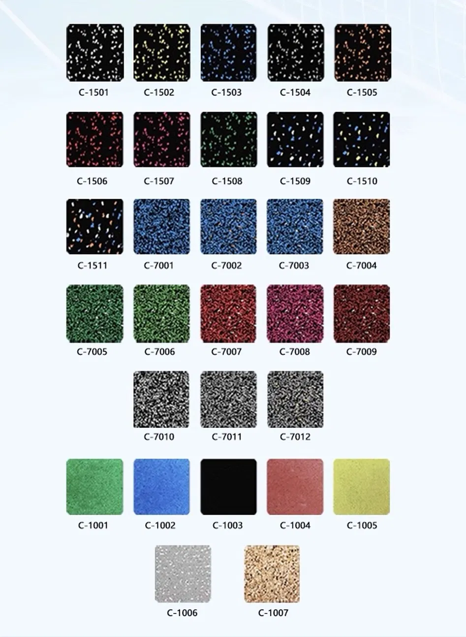 Rubber Mat Color Chart