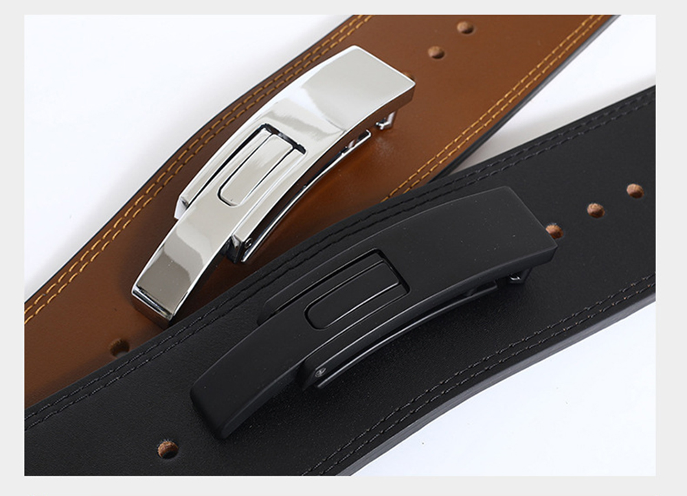 Factory Wholesale Genuine Leather Adjustable Cowhide Back Support Fitness Weightlifting Training Sports Belt