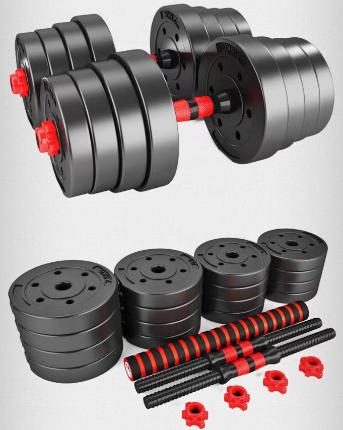 Versatile Cement Adjustable Dumbbell and Kettlebell Set for Home Workouts