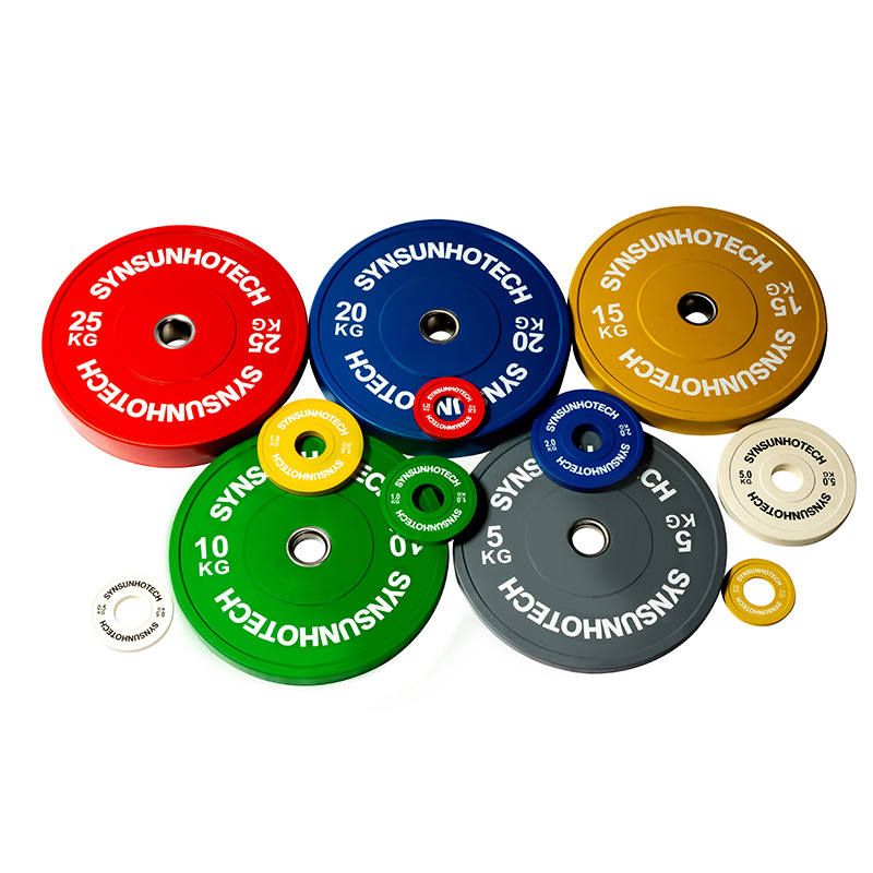 Color Virgin Rubber Bumper Plate with Custom Logo Free Weight Body Building Bumper Plate