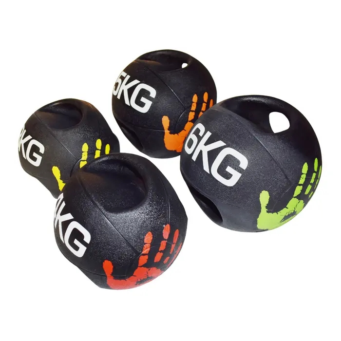 Versatile Dual Grip Rubber Medicine Ball for Dynamic Workouts