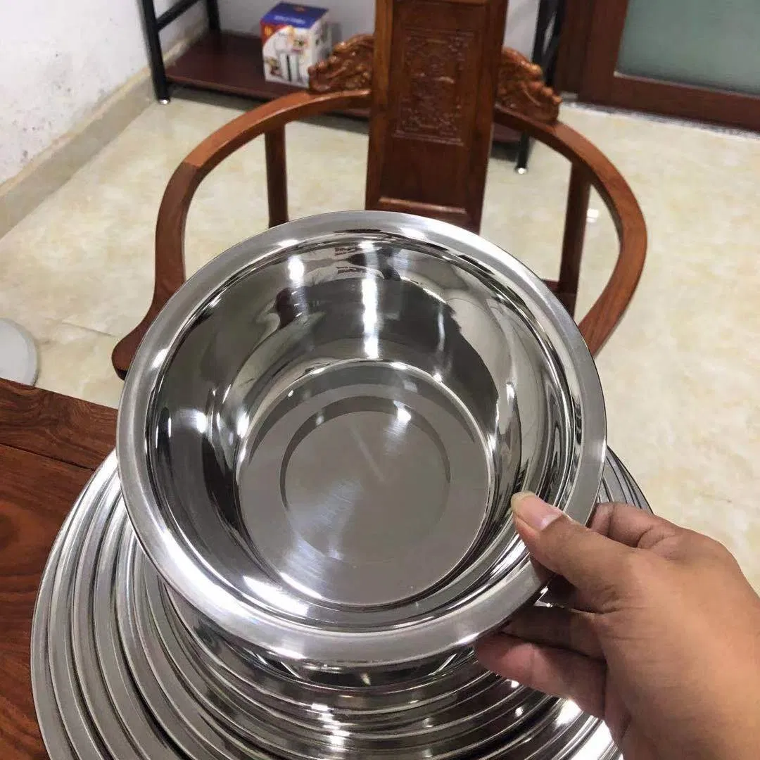 جملة جملة من المصنع في الصين 18cm إلى 40cm وعاء خلط عميق من الفولاذ المقاوم للصدأ
