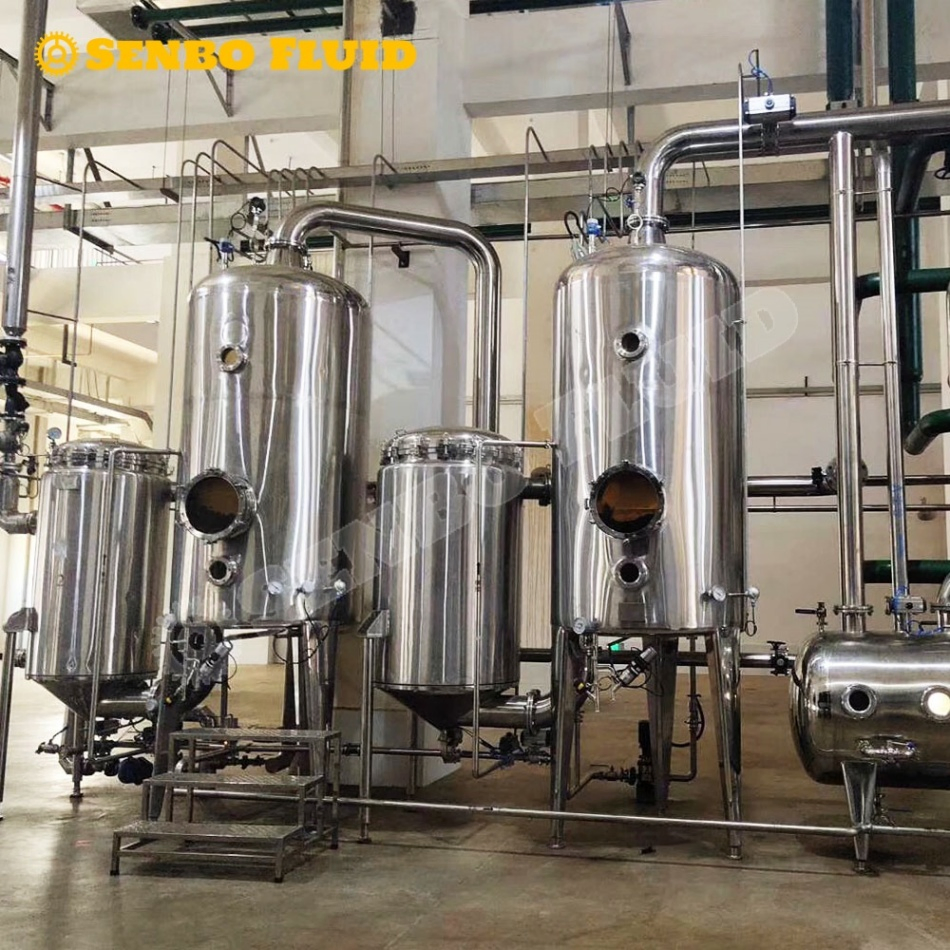 مبخر تركيز مزدوج من جذر الشمندر مصنوع من الفولاذ المقاوم للصدأ ASME 800L