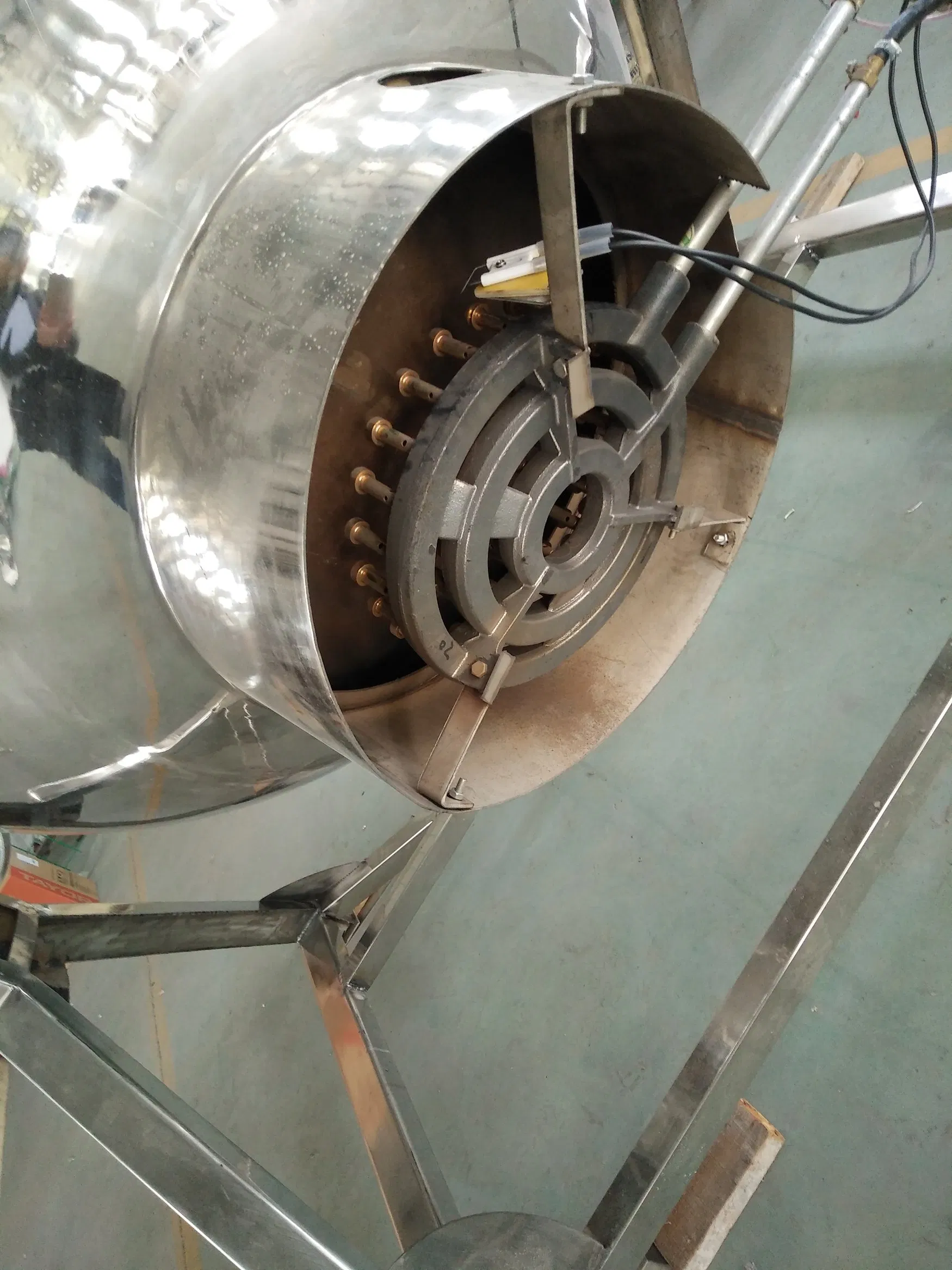 وعاء طهي غاز مائل من الفولاذ المقاوم للصدأ 1200L