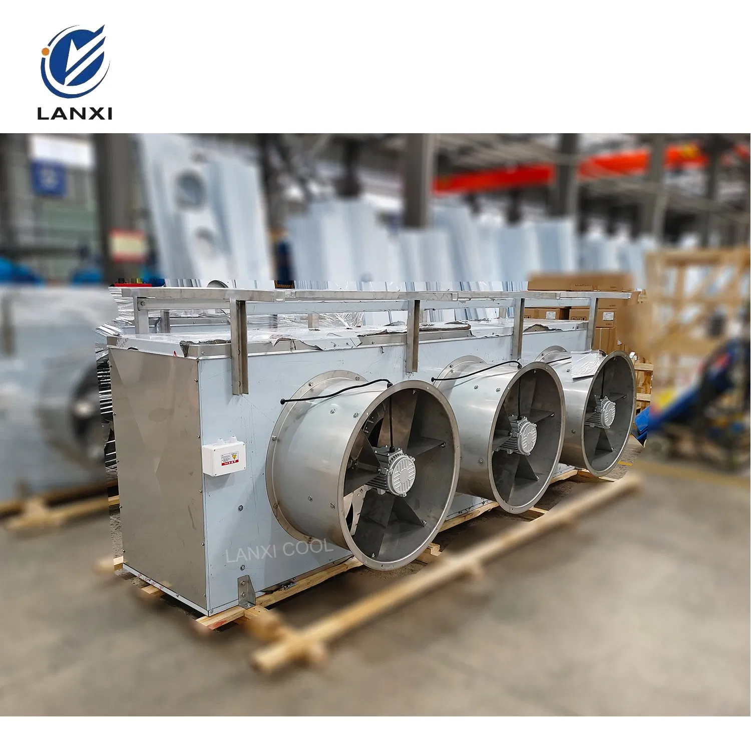 جهاز إيقاف Evaporator مُبرَّد بالهواء من الفولاذ المقاوم للصدأ المُثبَّت بالسقف للتخزين البارد