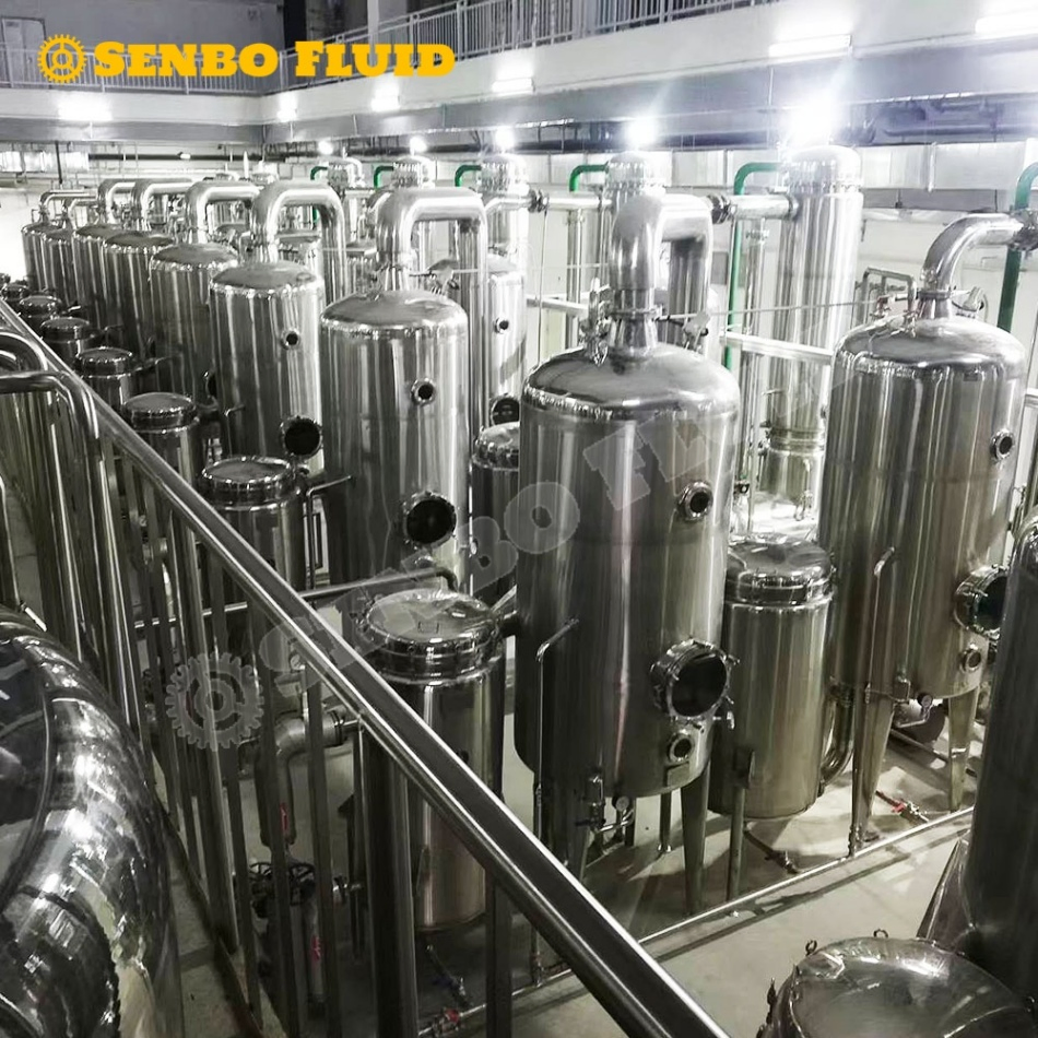 مبخر تركيز مزدوج من جذر الشمندر مصنوع من الفولاذ المقاوم للصدأ ASME 800L