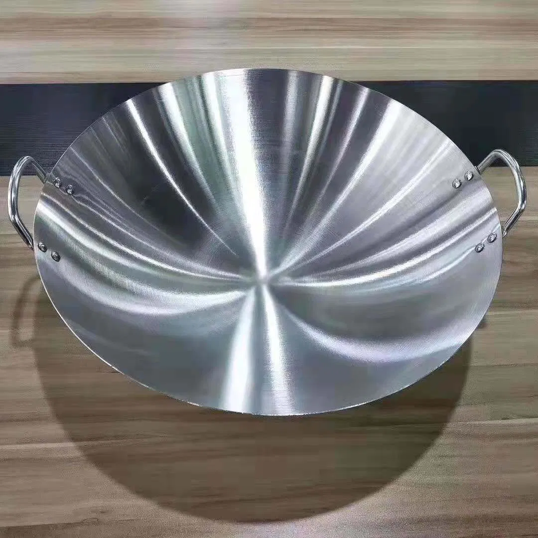 أدوات المطبخ من الفولاذ المقاوم للصدأ 26cm~80cm مقلاة متعددة الأحجام متينة