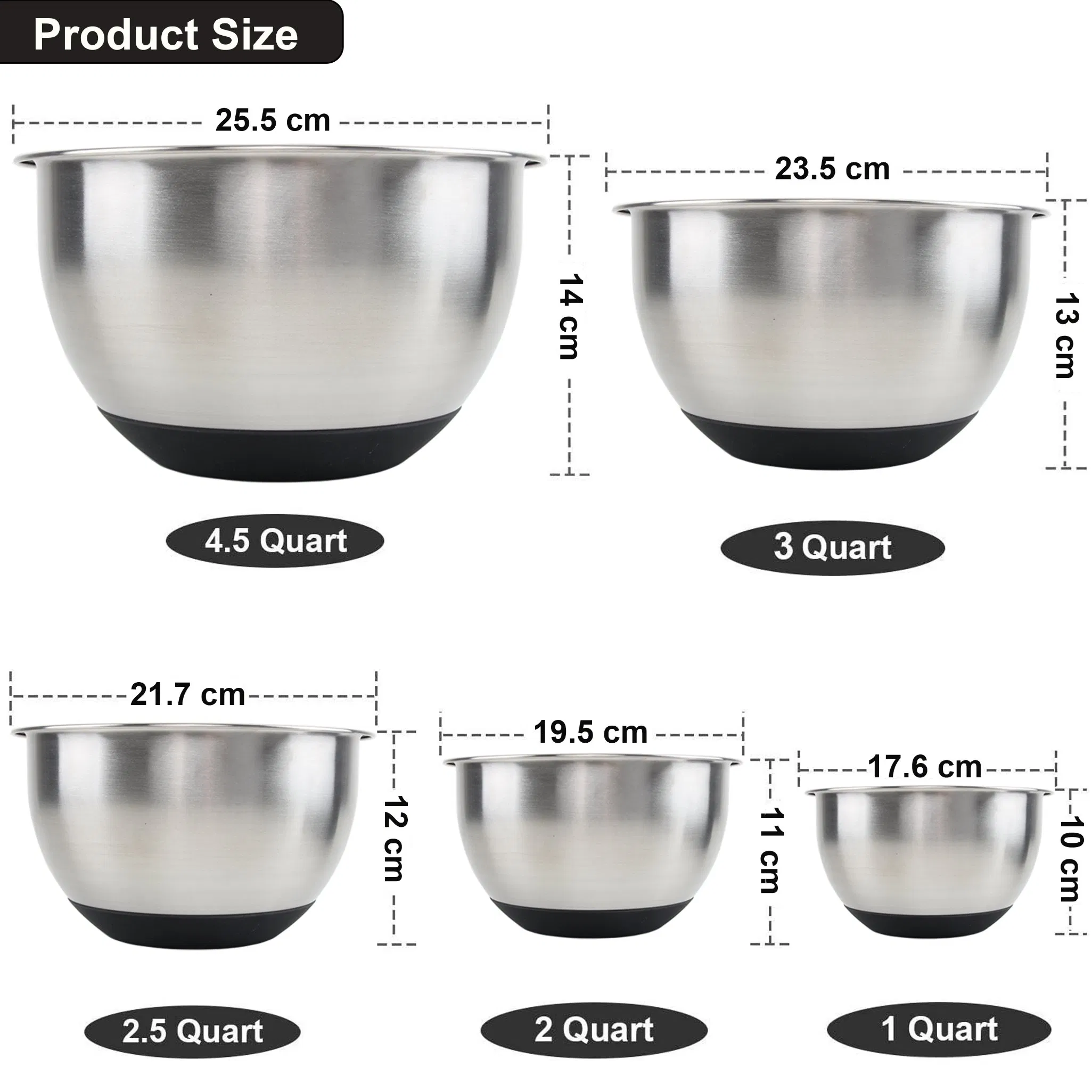 سلطة من الفولاذ الذي لا يصدأ مع خلط العجين Silicone Base مجموعة الحوض