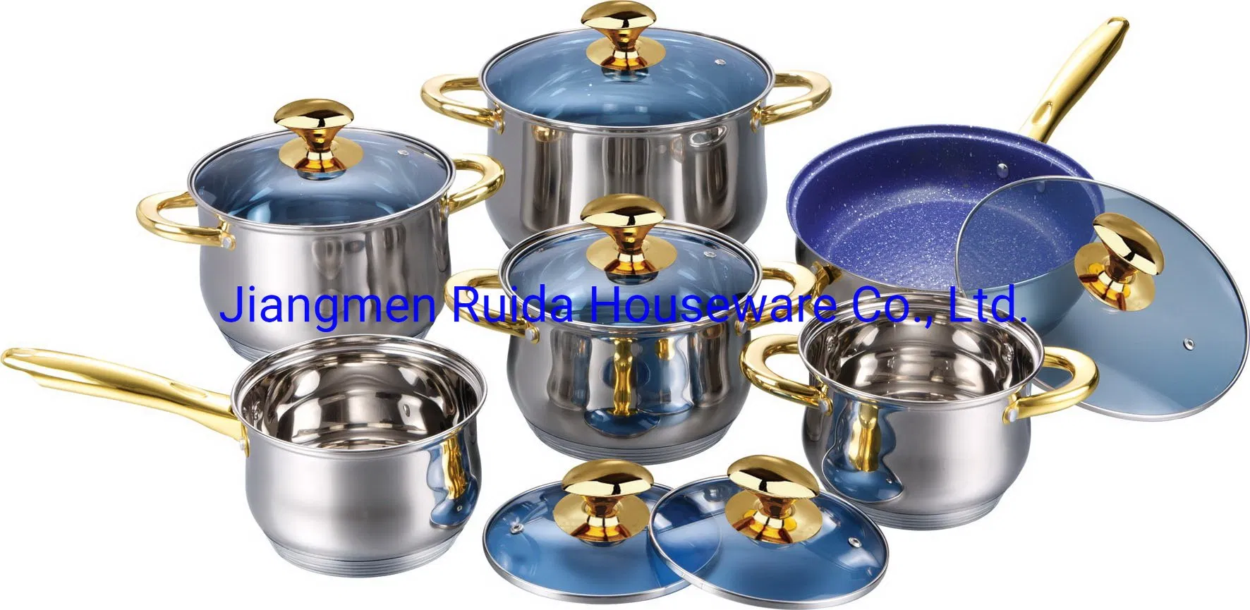 مصنع مورد 14PCS وعاء طهي من الفولاذ المقاوم للصدأ قدر حليب