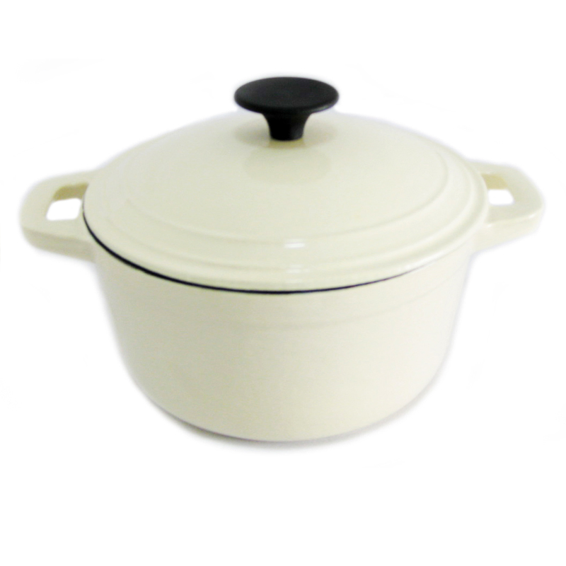 18cm 7" بوصة 1.6L 1.7qt وعاء طهي من الحديد الزهر مع غطاء، وعاء كاسر، وعاء للطبخ مع مقبض من الفولاذ المقاوم للصدأ