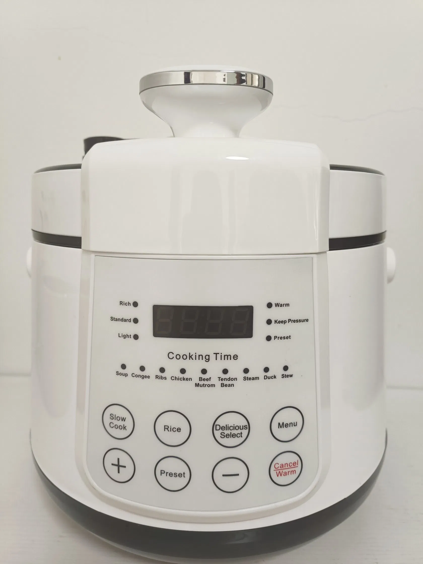 5L 6L طباخ أرز كهربائي متعدد الضغط من الفولاذ المقاوم للصدأ مع شاشة LED