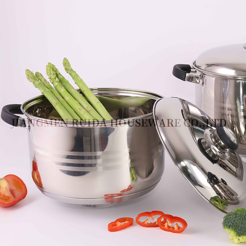 أواني الطهي الكلاسيكية 8PCS وعاء طهي كسرولة من الفولاذ المقاوم للصدأ