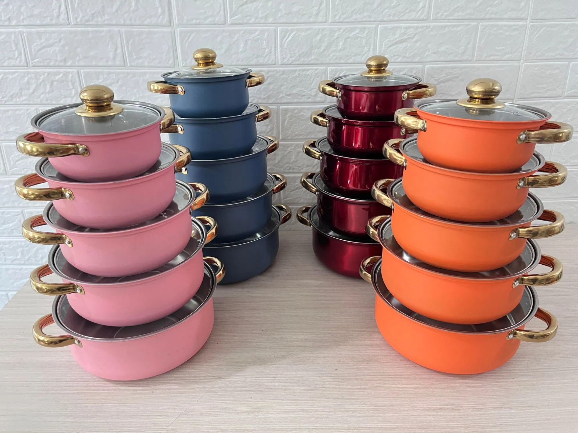 Wholesale Large Stainless Steel Soup Serving Pot Kitchen Cooking Ware Set Soup and Stock Pot Induction Cooker Cookware