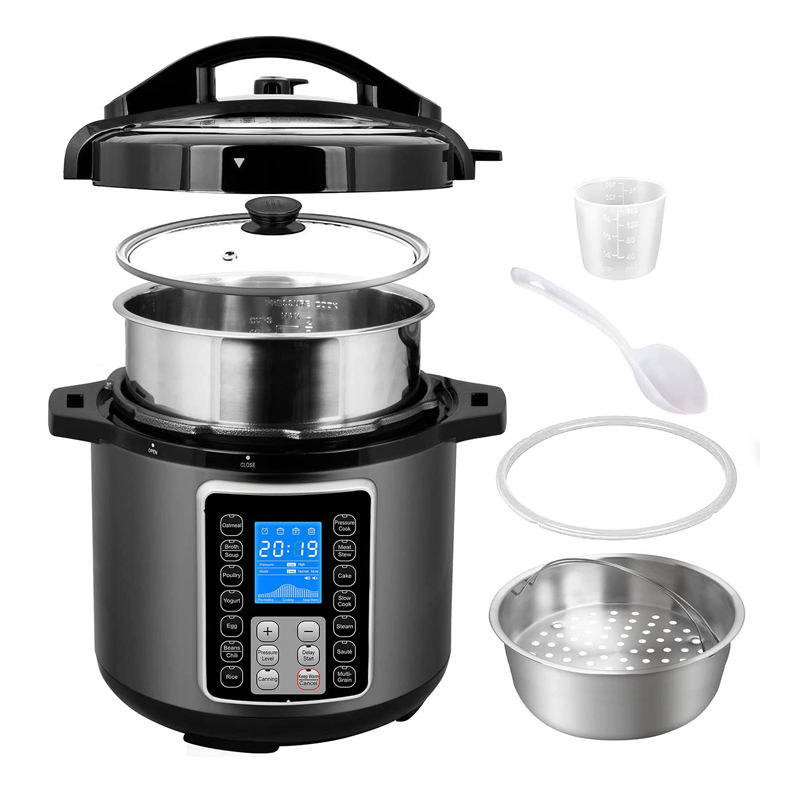 طباخ أرز Multi14-in-1commercial طباخ ضغط كهربائي من الفولاذ المقاوم للصدأ مع شاشة عرض