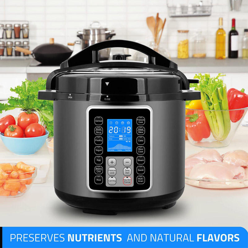 طباخ أرز Multi14-in-1commercial طباخ ضغط كهربائي من الفولاذ المقاوم للصدأ مع شاشة عرض