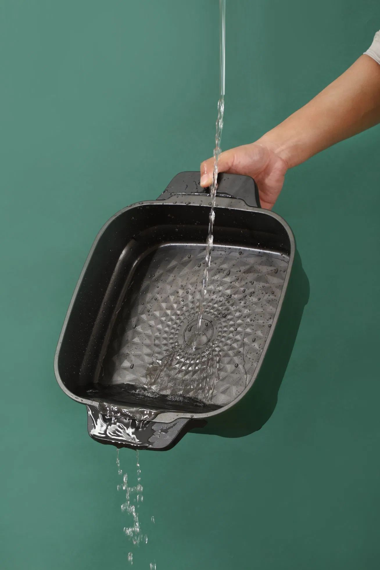 6L وعاء كهربائي غير لاصق مربع مقلاة كهربائية