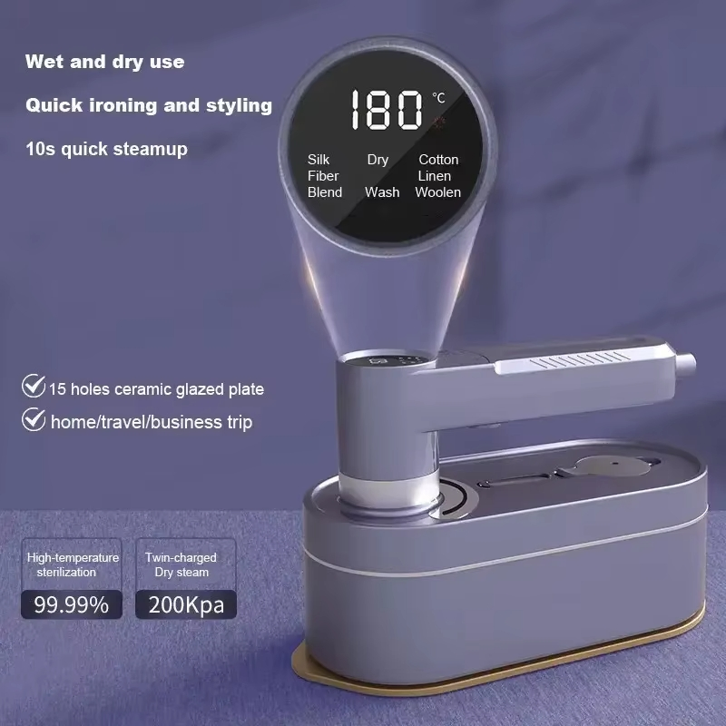 تسوق عبر الإنترنت مكواة بخارية مدمجة للسفر 110V 220V بيع ساخن آلة كي الملابس المحمولة القابلة للطي مكواة بخارية يدوية صغيرة