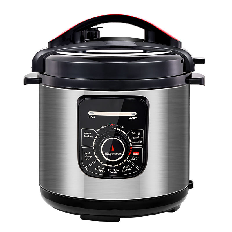 8-in-1 طباخ ضغط كهربائي بتحكم لمسة واحدة، 6L طباخ أرز متعدد الوظائف من الفولاذ المقاوم للصدأ