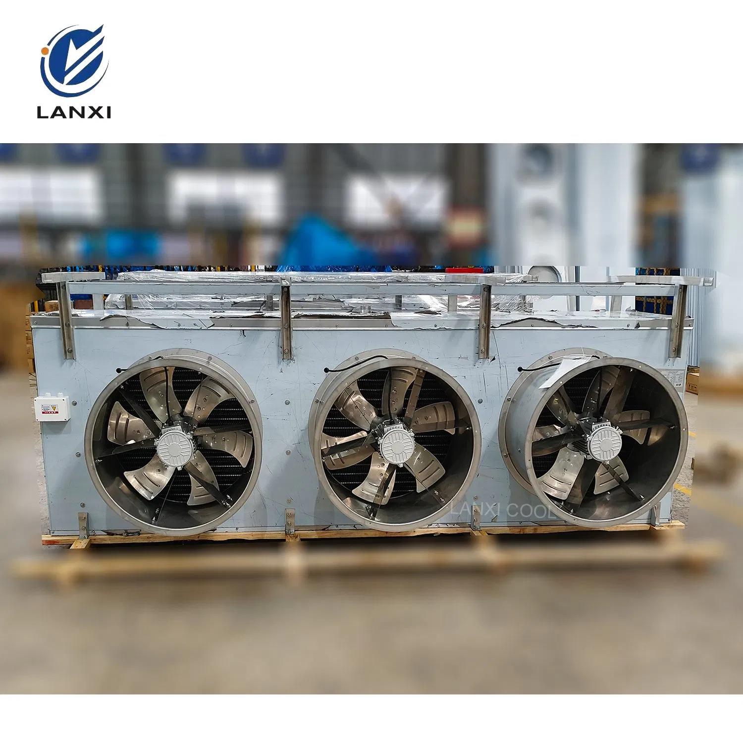 جهاز إيقاف Evaporator مُبرَّد بالهواء من الفولاذ المقاوم للصدأ المُثبَّت بالسقف للتخزين البارد