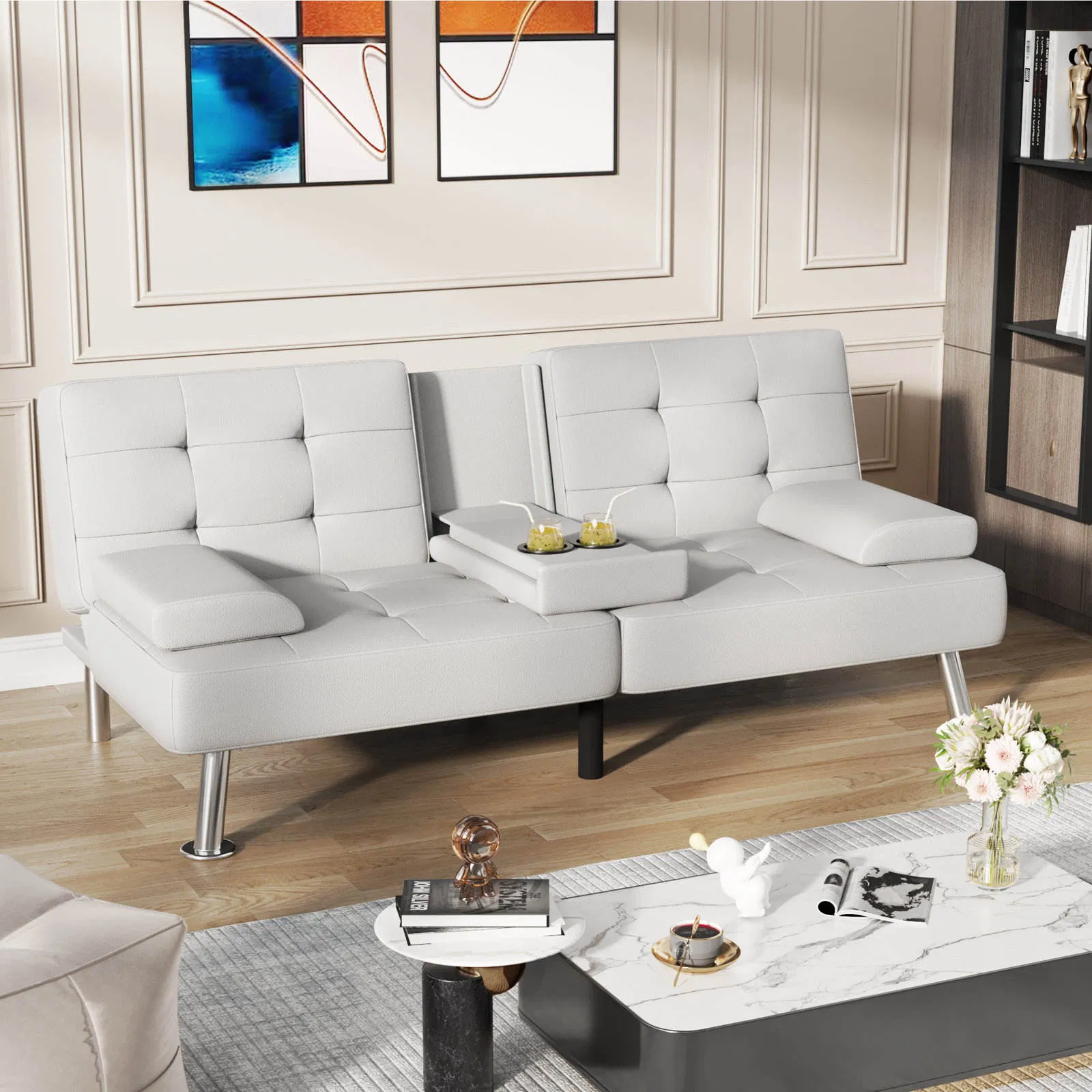 Durable Metal Frame Foldable Guest Modern Furniture Sofa Bed