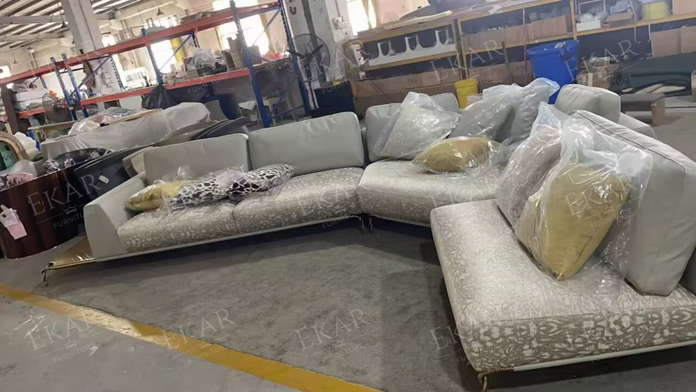 New Design Modern Furniture Living Room Leather Sofa Modular Corner Sofa