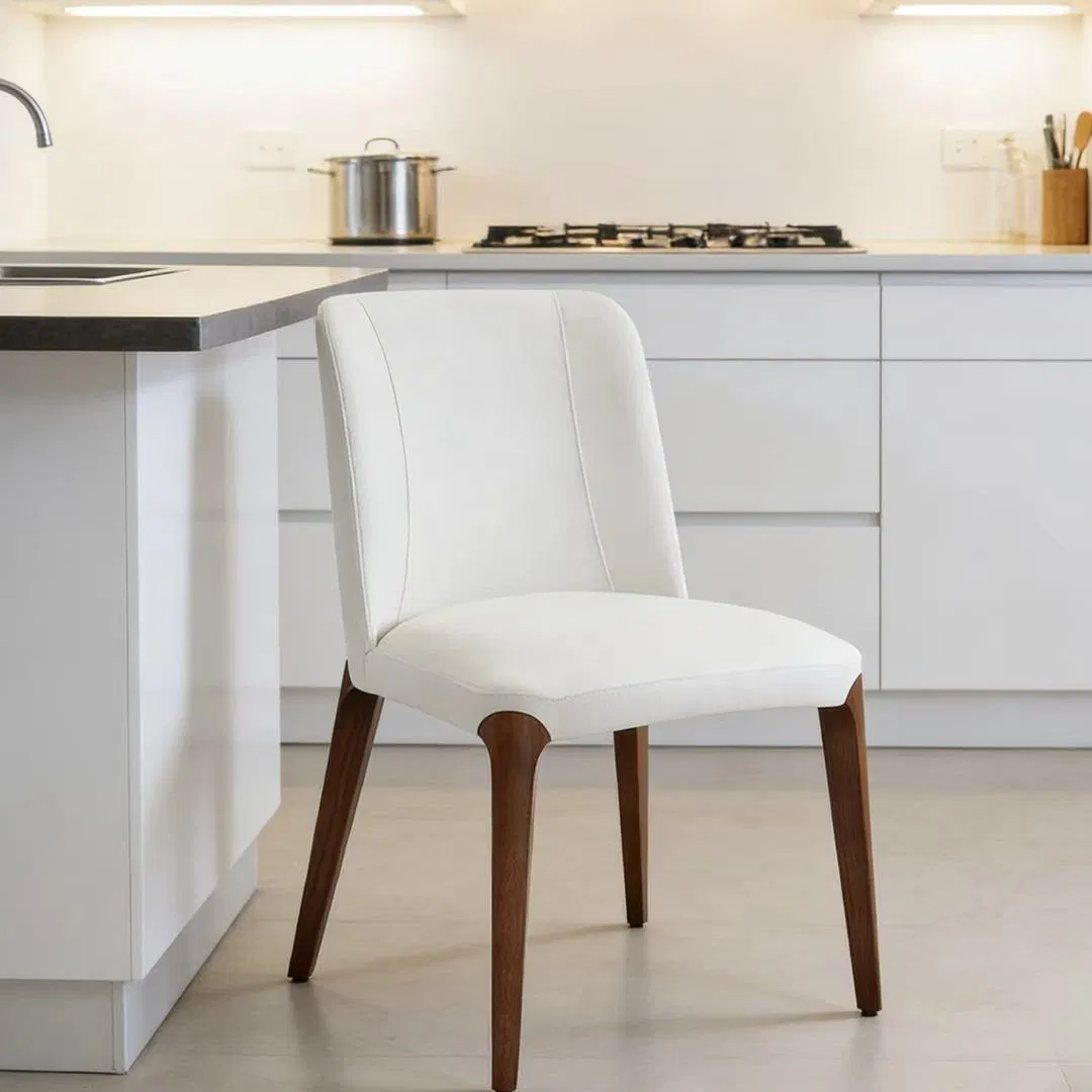 Accent Ergonomic Solid Wood Leg Upholstered Home Furniture High End Dining Chairs