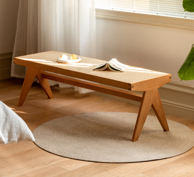 Rustic Solid Wood Bench 8