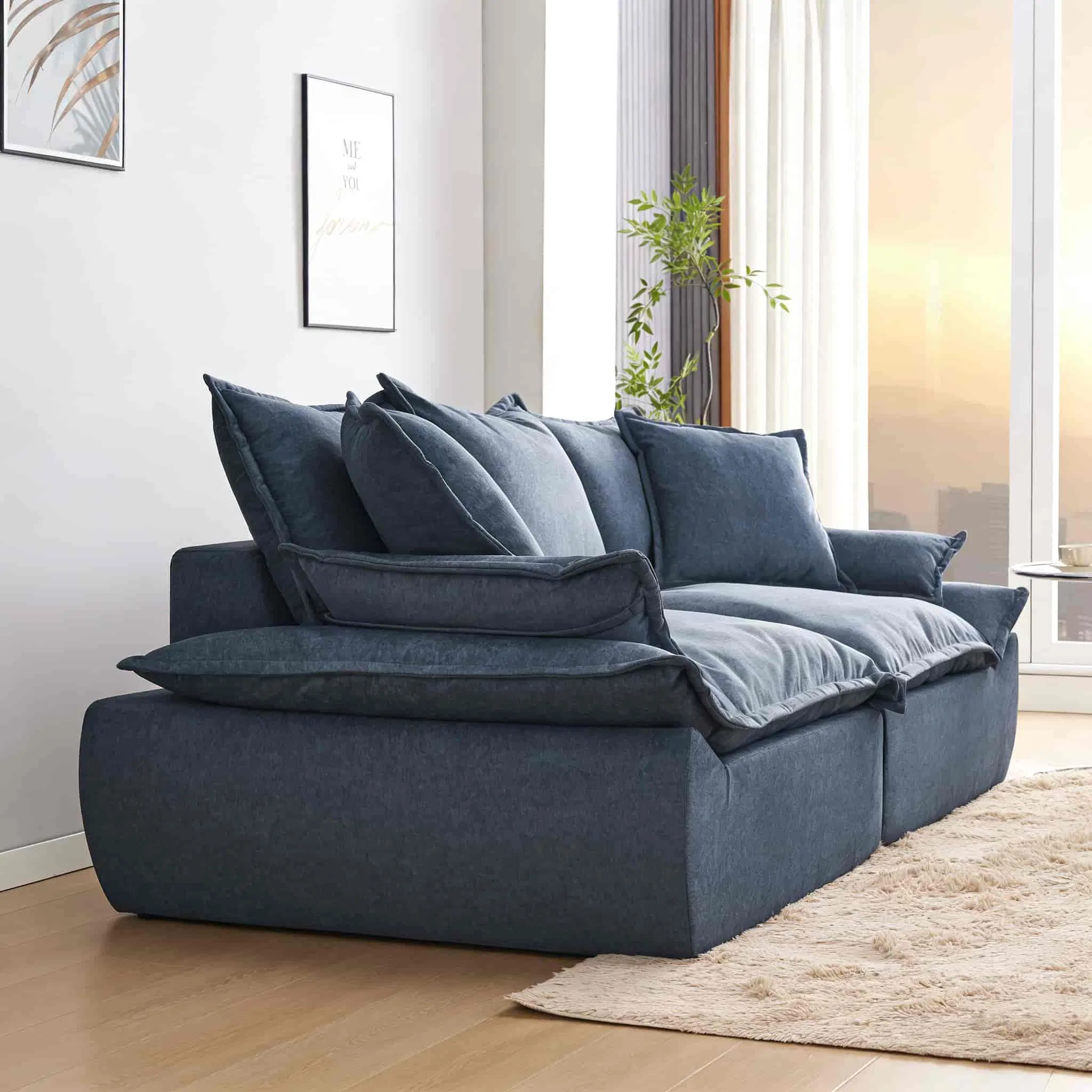 Nordic High Density Modular Compressed Sofa Living Room Furniture